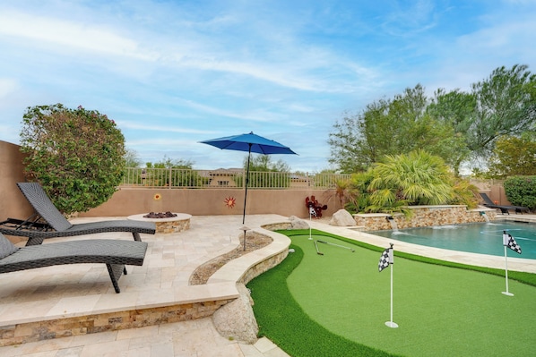 A heated pool