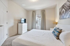 4 bedrooms, iron/ironing board, travel cot, WiFi