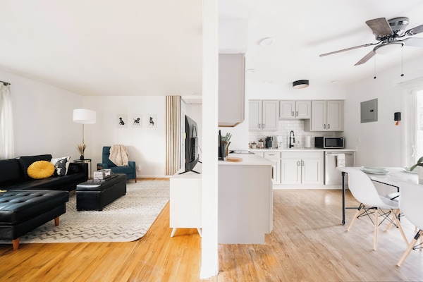 Smart TV, fireplace, foosball, offices