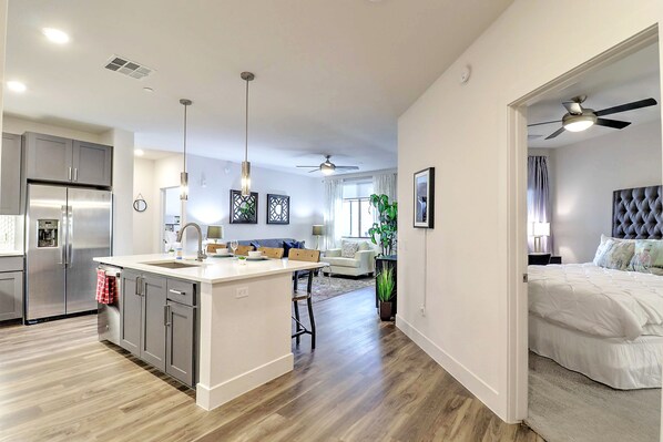 Superior Apartment | 2 bedrooms, down comforters, memory foam beds, individually decorated