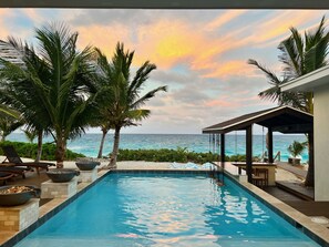 Outdoor pool, a heated pool - The Breakwater- HEATED POOL with Swim Up Bar on Sandy, Secluded Beach! (Farmer's Hill)