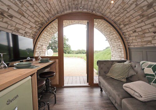 lily's Pad  cabin, built into the side of a hill in the beautiful countryside