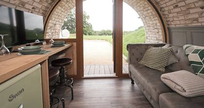 lily's Pad cabin, built into the side of a hill in the beautiful countryside