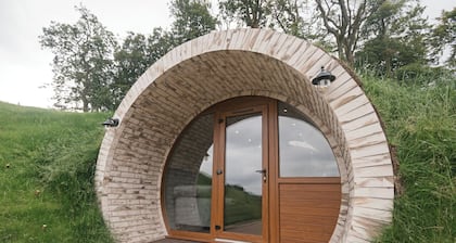 lily's Pad cabin, built into the side of a hill in the beautiful countryside
