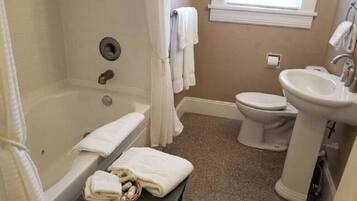 Bathtub, hair dryer