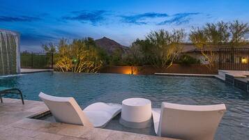 Outdoor pool, a heated pool