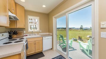 Microondas, horno, parrilla de estufa y lavavajillas