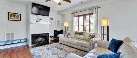 Televisión, chimenea