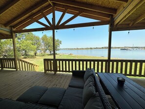 Terrace/patio - Possum Kingdom Lakefront Ranch - 5 Minutes from Rocker B (Graford)