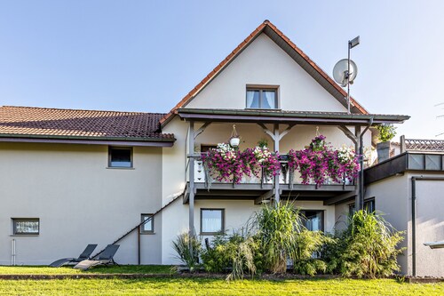 Appartement de vacances "Panoramablick" avec terrasse privée, jardin partagé et Wi-Fi