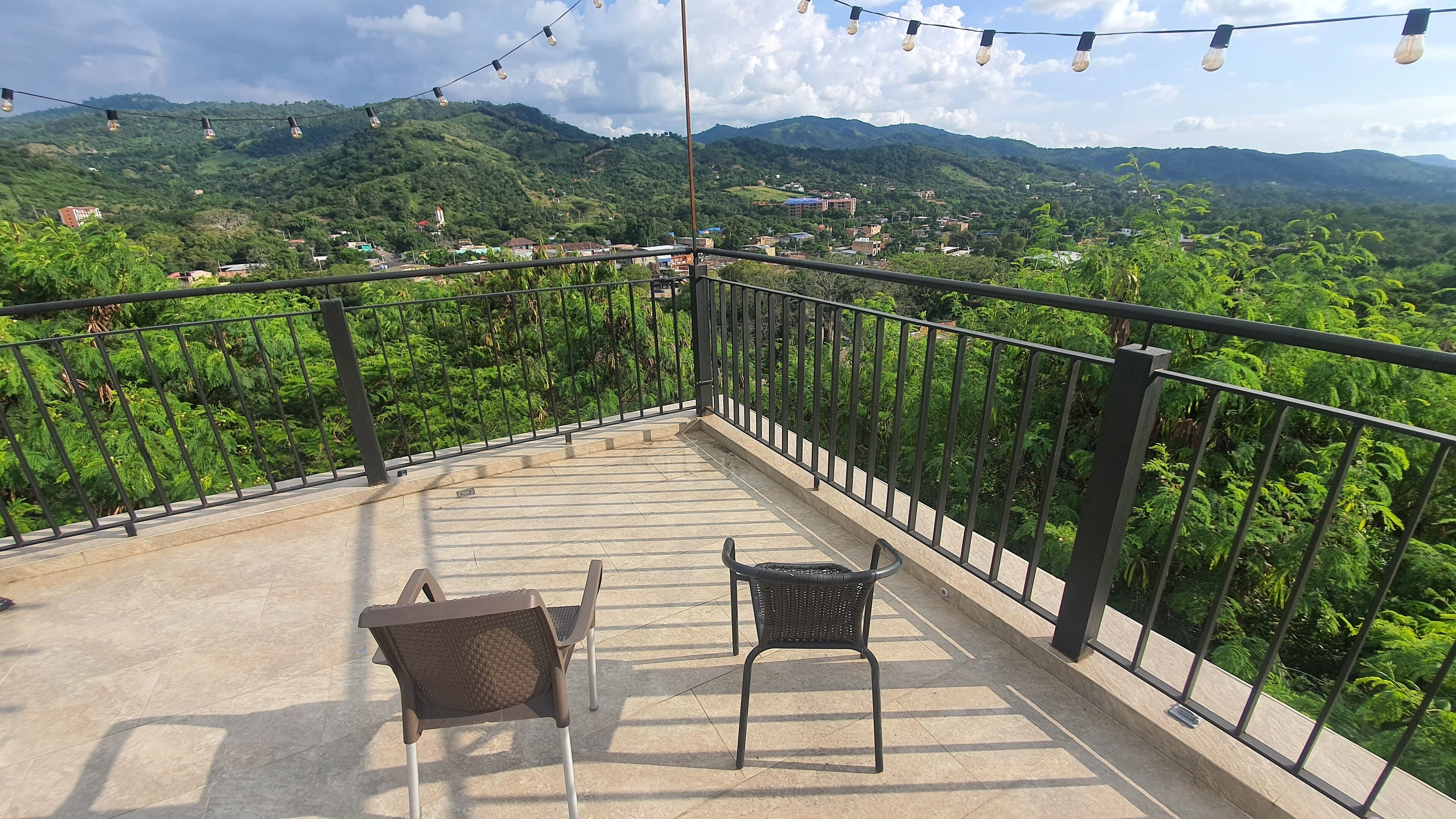 Outdoor banquet area