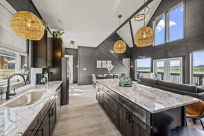 Fridge, microwave, oven, stovetop - Lakefront Retreat w/ Pool, Hot Tub, Game Room (Sevierville)