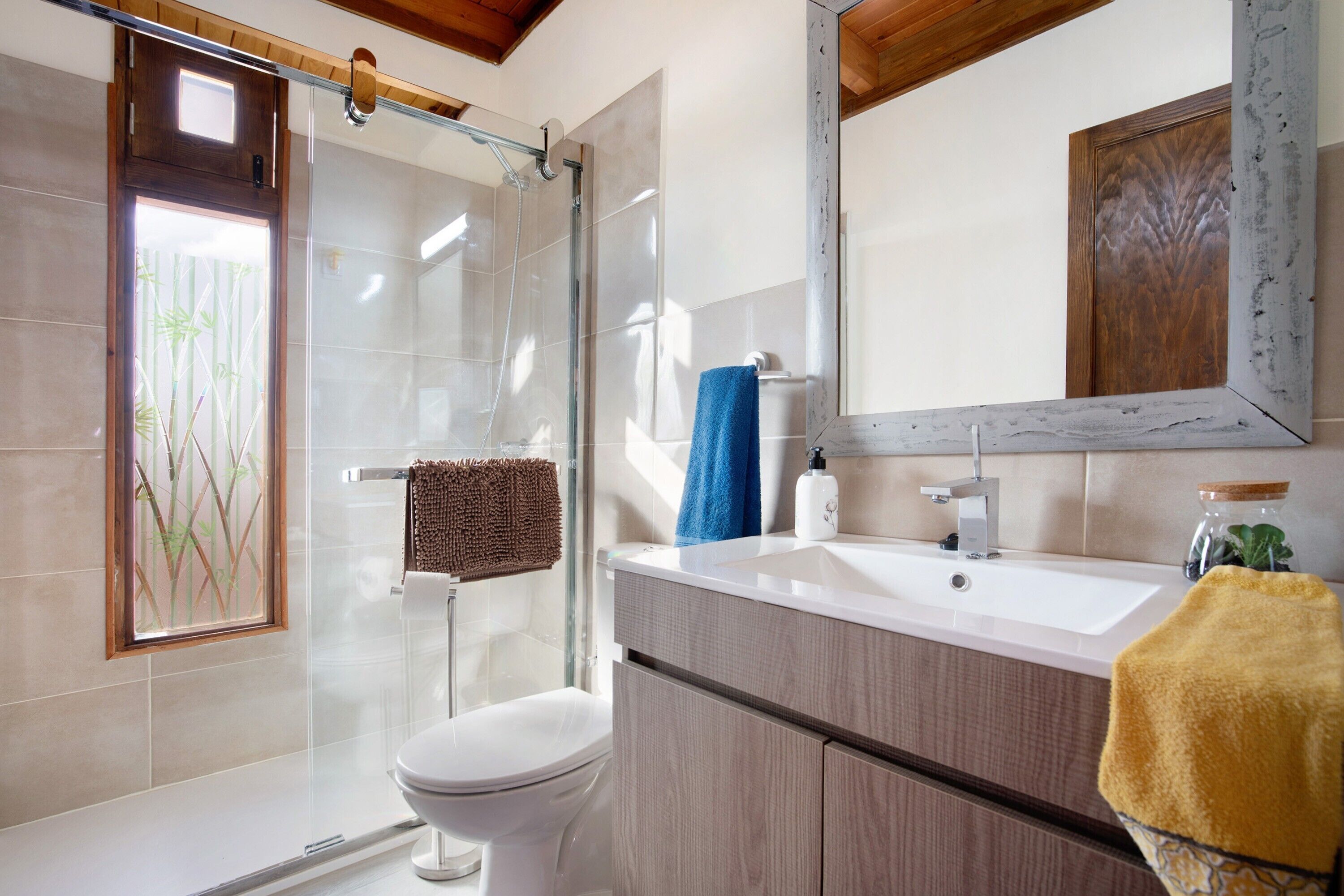 Shower, towels