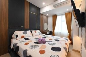 베이직 아파트, 침실 2개, 정원 전망 | 고급 침구, 무료 WiFi, 침대 시트