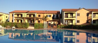Vacation home in the village blue shore 500 m from the sea with beautiful swimming pool
