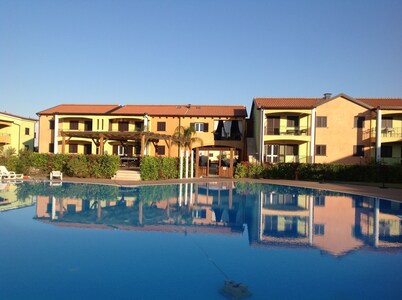 Vacation home in the village blue shore 500 m from the sea with beautiful swimming pool