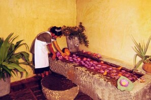 Hot tub, steam room, body treatments, aromatherapy, deep-tissue massages