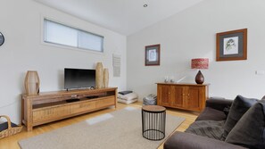 TV, DVD player, table tennis, books