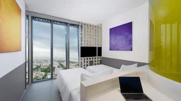 Room, 2 Single Beds, City View | Premium bedding, down duvets, memory-foam beds, minibar