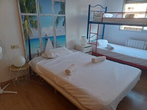 2 bedrooms, iron/ironing board, bed sheets