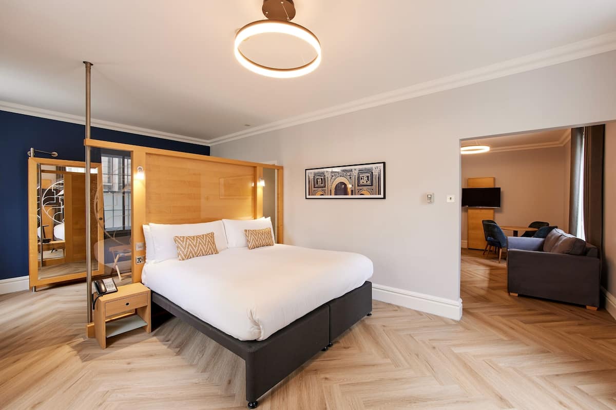 In-room safe, desk, laptop workspace, blackout drapes