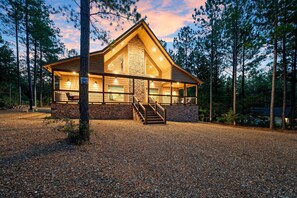 Exterior - New! Peak-A-Boo Pines - Game Loft, Hot Tub, Fireplaces, Slide, Free Firewood! (Broken Bow)