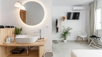 Hypo-allergenic bedding, blackout drapes, soundproofing