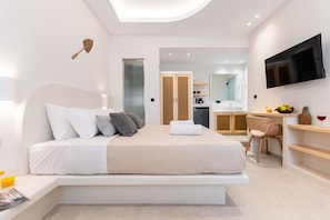 Egyptian cotton sheets, premium bedding, memory-foam beds, free minibar