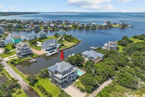Exterior - Canalfront Frisco Home with Private Pool, Elevator, Private Boat Dock, Game Room (Frisco)