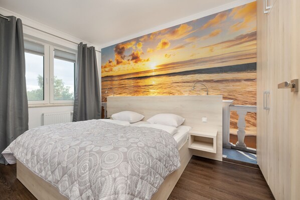 Apartemen, 1 kamar tidur, balkon | 1 kamar tidur dan seprai linen