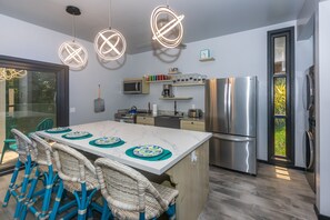 Casa, 2 quartos | Cozinha privada | Geladeira, fogão, cafeteira/chaleira, torradeira