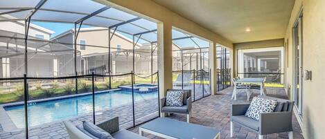 A heated pool