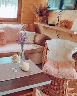 Living area - Cozy getaway house surrounded by forest and meadows (Tvrdimici)