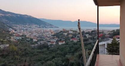 Valona's breathtaking dual-sided sea and nature views at our Vlore Vista Villa.