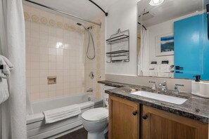 Towels, soap, shampoo