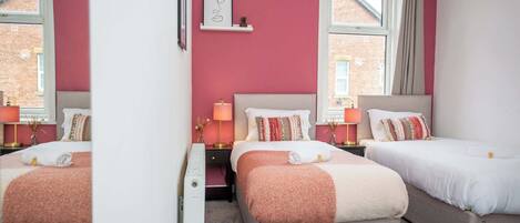 3 bedrooms, iron/ironing board, travel cot, WiFi