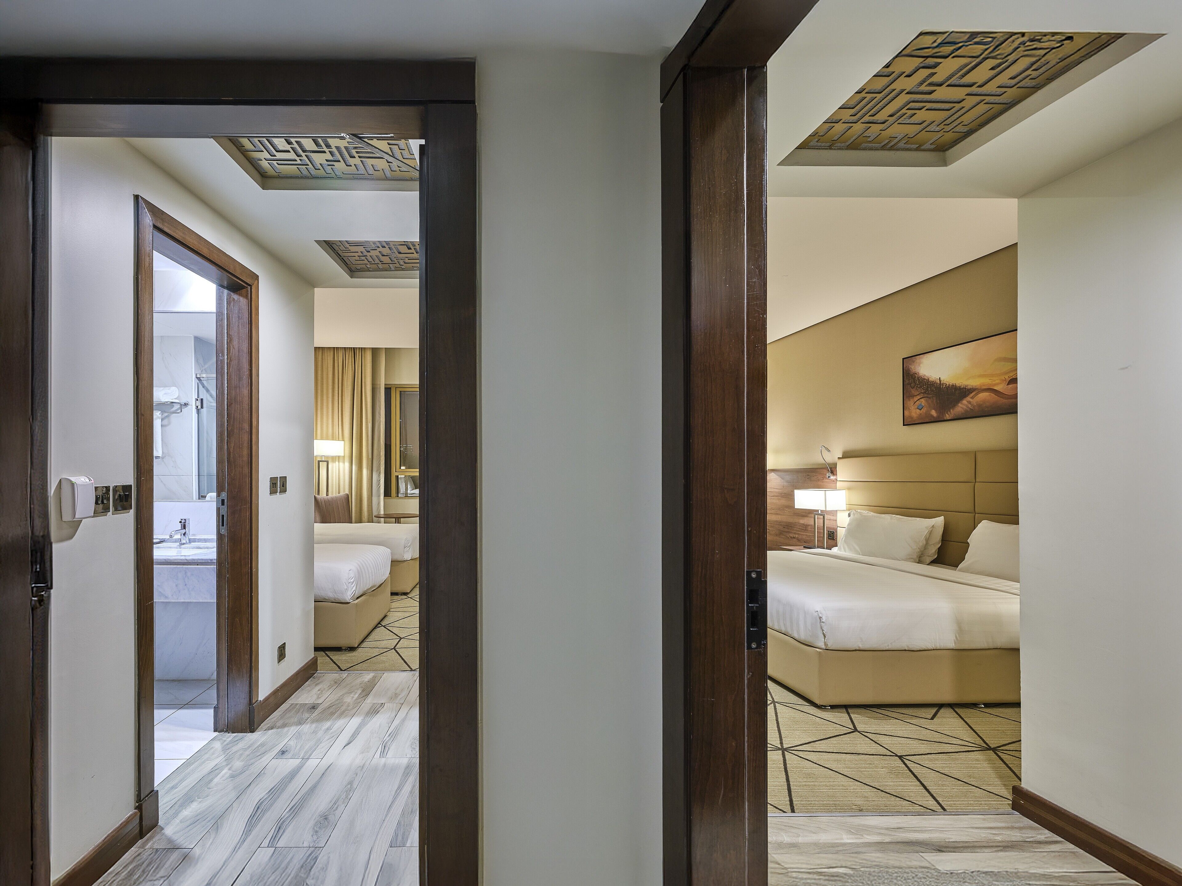 Egyptian cotton sheets, premium bedding, in-room safe, desk