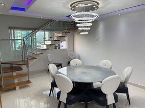 Dining - Upscale Penthouse in Los Alamos, Santiago de los Caballeros with amazing views! (Santiago de los Caballeros)