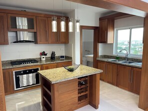 Fridge, microwave, oven, stovetop - Upscale Penthouse in Los Alamos, Santiago de los Caballeros with amazing views! (Santiago de los Caballeros)