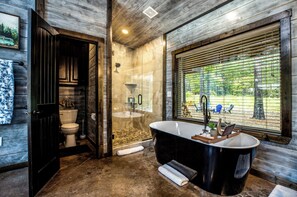 Bathtub, hair dryer, towels