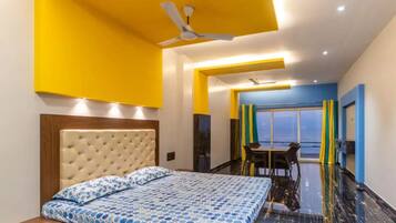 1 habitación, tabla de planchar con plancha, wifi y ropa de cama