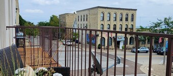 Cute apartment with view of Lake Michigan located downtown Port Washington, WI. 