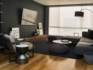 Living area - Westwood Living - Gorgeous Modern One Bedroom Available For Rent, Close to UCLA (Los Angeles)