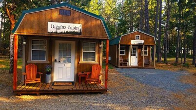 Diggins Cabin 2 -  Restrooms and Showers are only a short walk away.