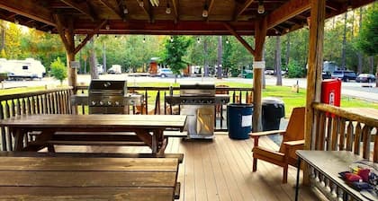 Lazy Bear Cabin 6 - Restrooms and Showers are a short walk away.