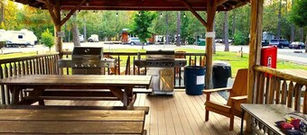 Raven’s Myth - Luxury Glamping 16' Tipi -  Restrooms and Showers are only a short walk away.