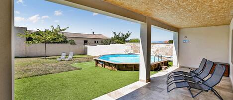 A heated pool