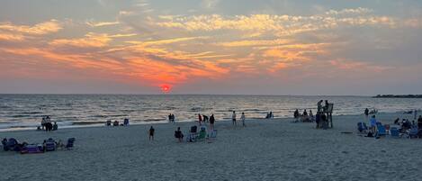 Sun-loungers, beach towels