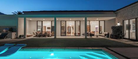 Outdoor pool, a heated pool