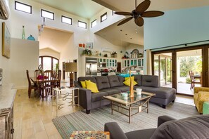 Een smart-tv en een stereo